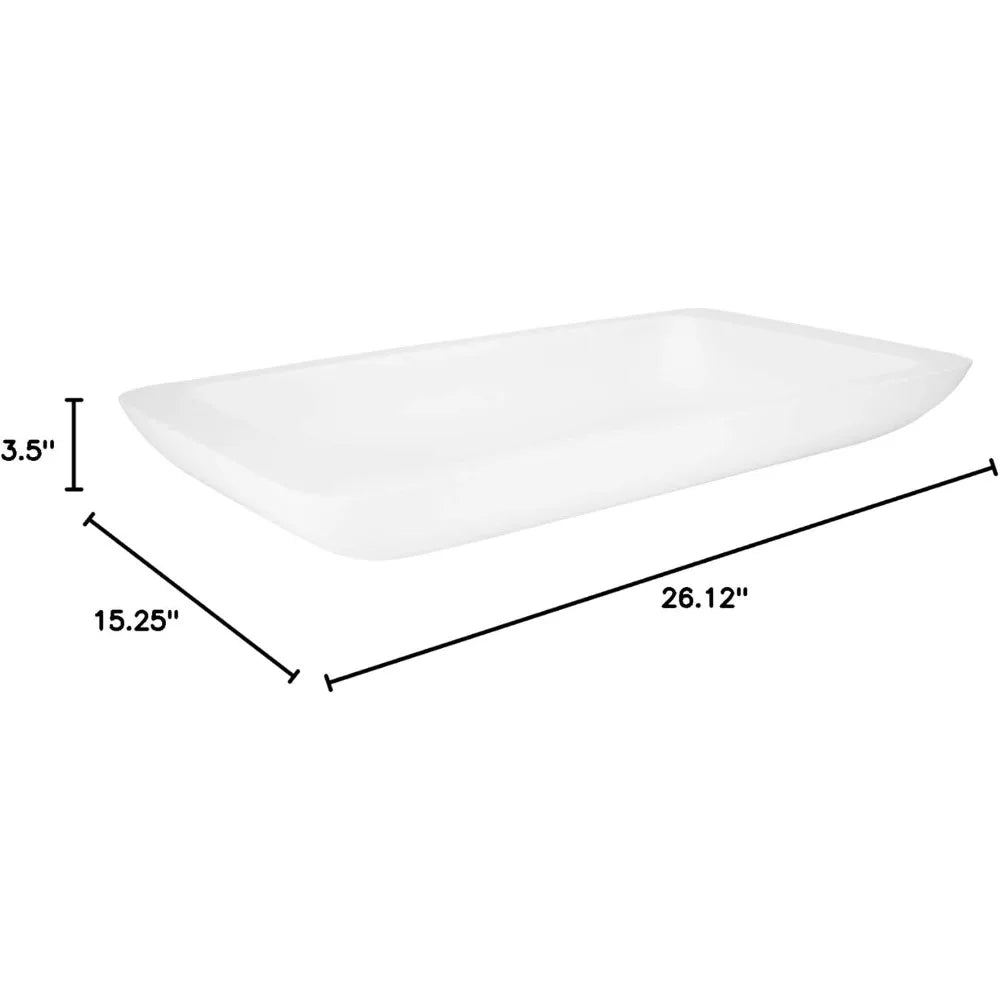 Resin Vessel Bathroom Sink - White