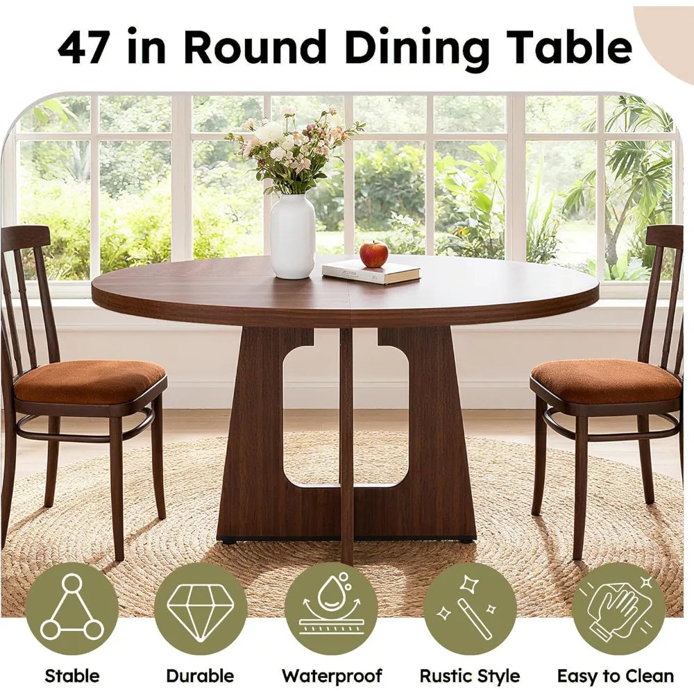 Round Dining Table for 4-6