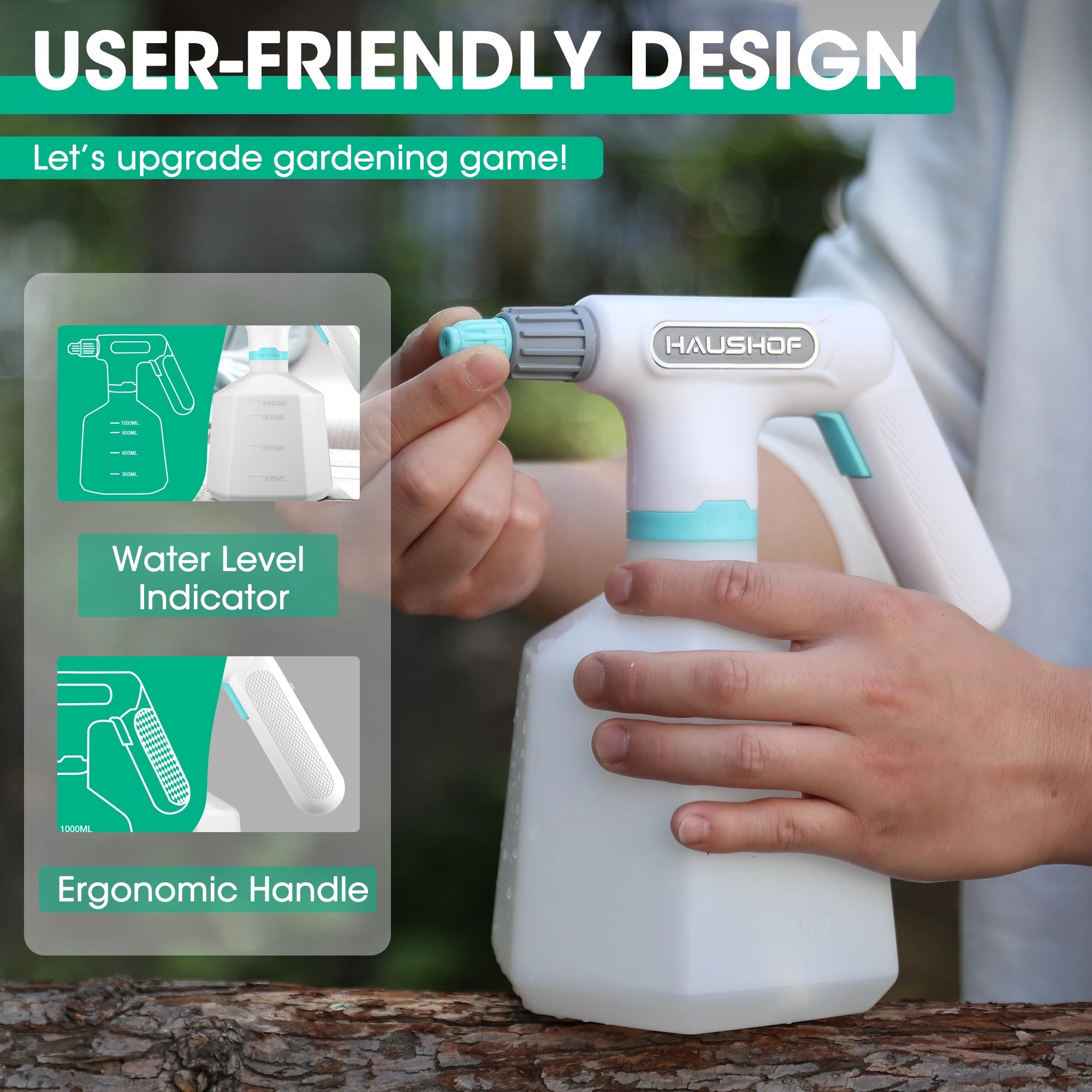 Garden Rechargeable Electric Watering Can or Sterilization Sprayer