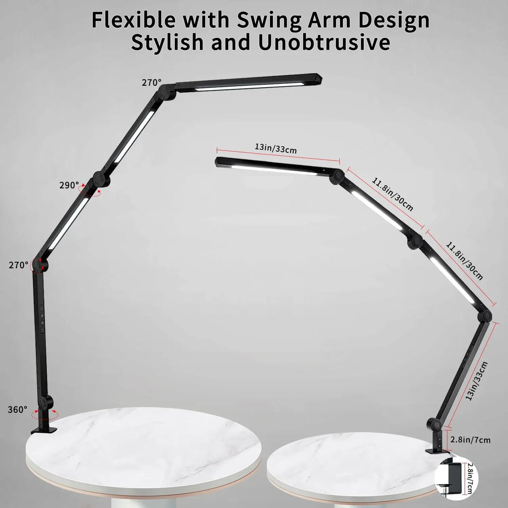 LED Desk Lamp with Clamp Flexible