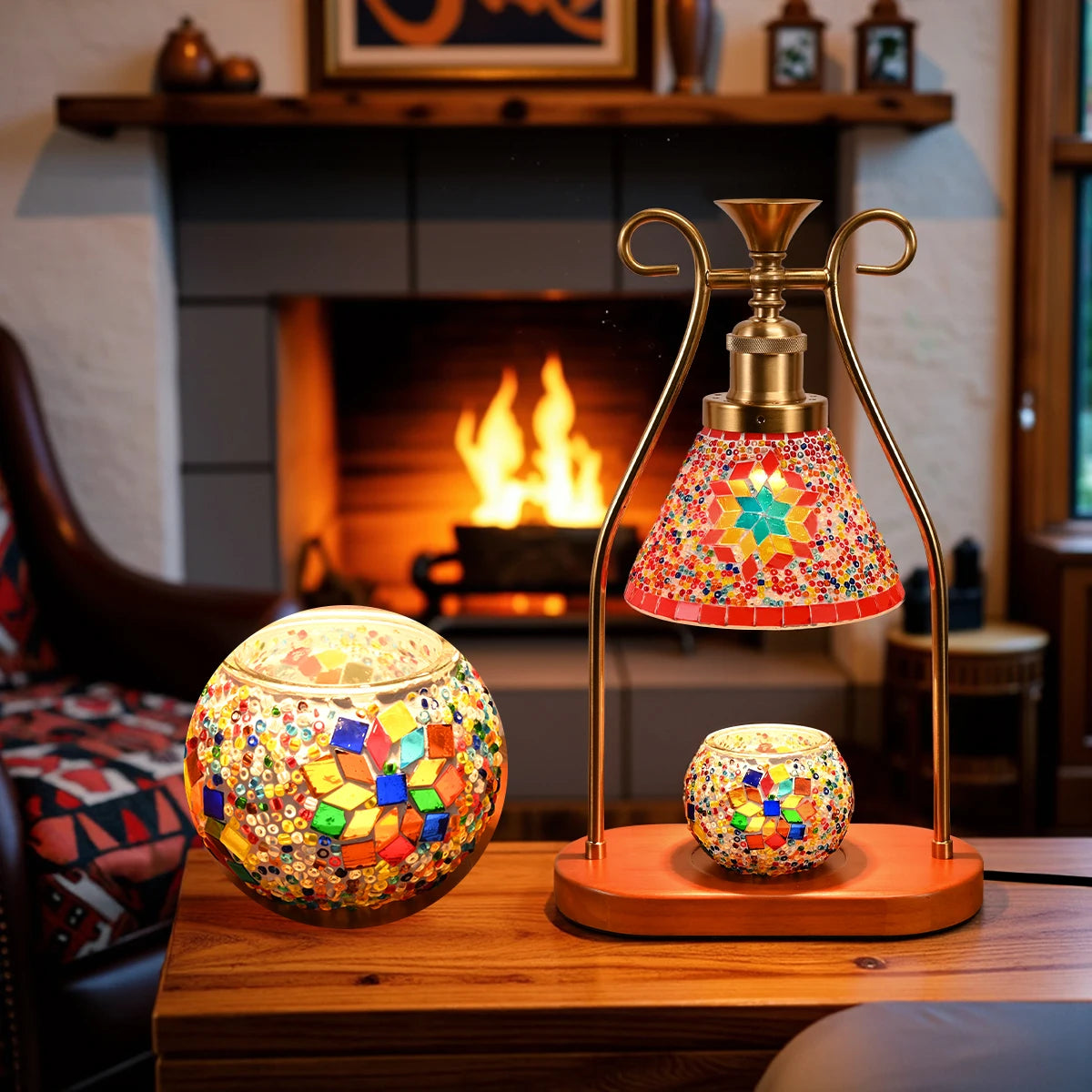 Bohemian style bedside lamp