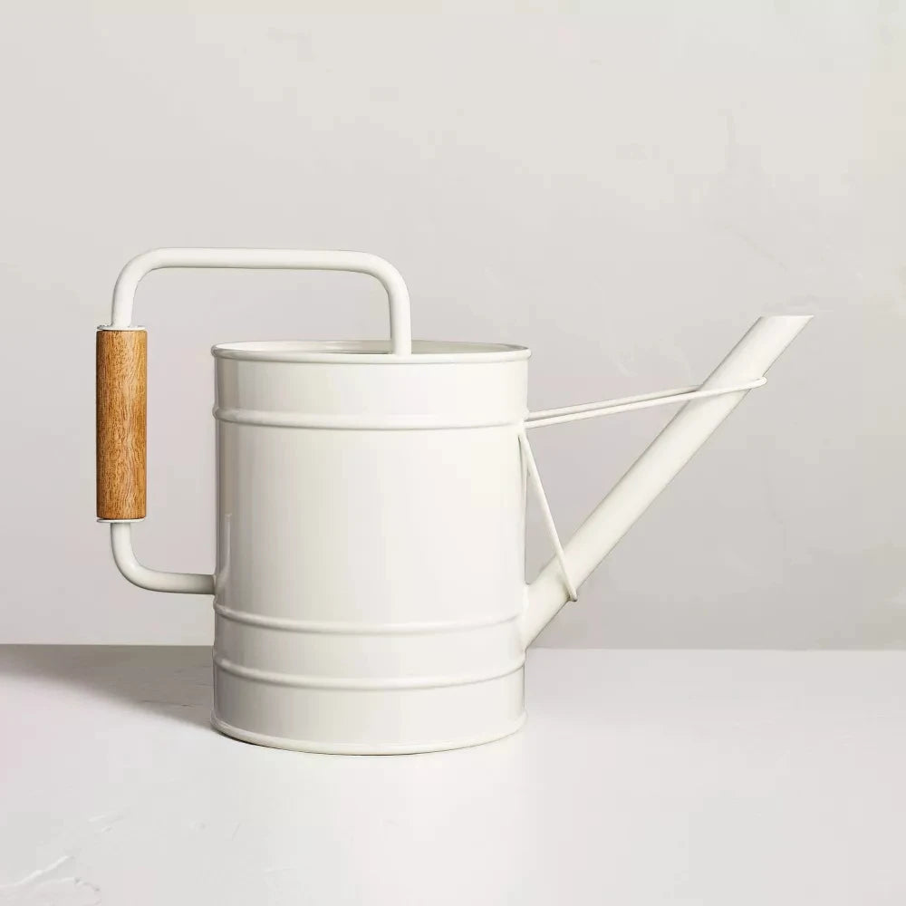 White Metal Watering Can for Outdoor Indoor Plants