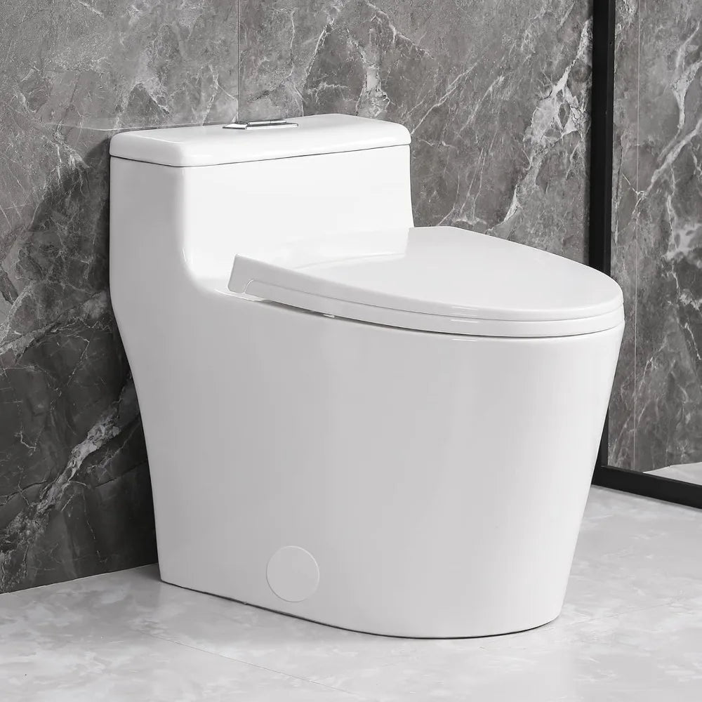 Ceramic One Piece Toilet Top Dual Flush