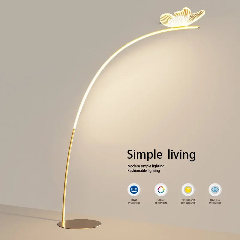 Modern Butterfly Arc LED Floor Lamp