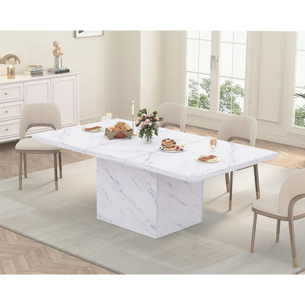 Faux Marble Dining Table