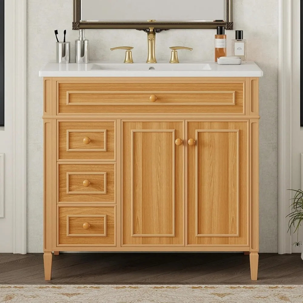 Bathroom Vanity with Sink 36" w/Soft-Close Door