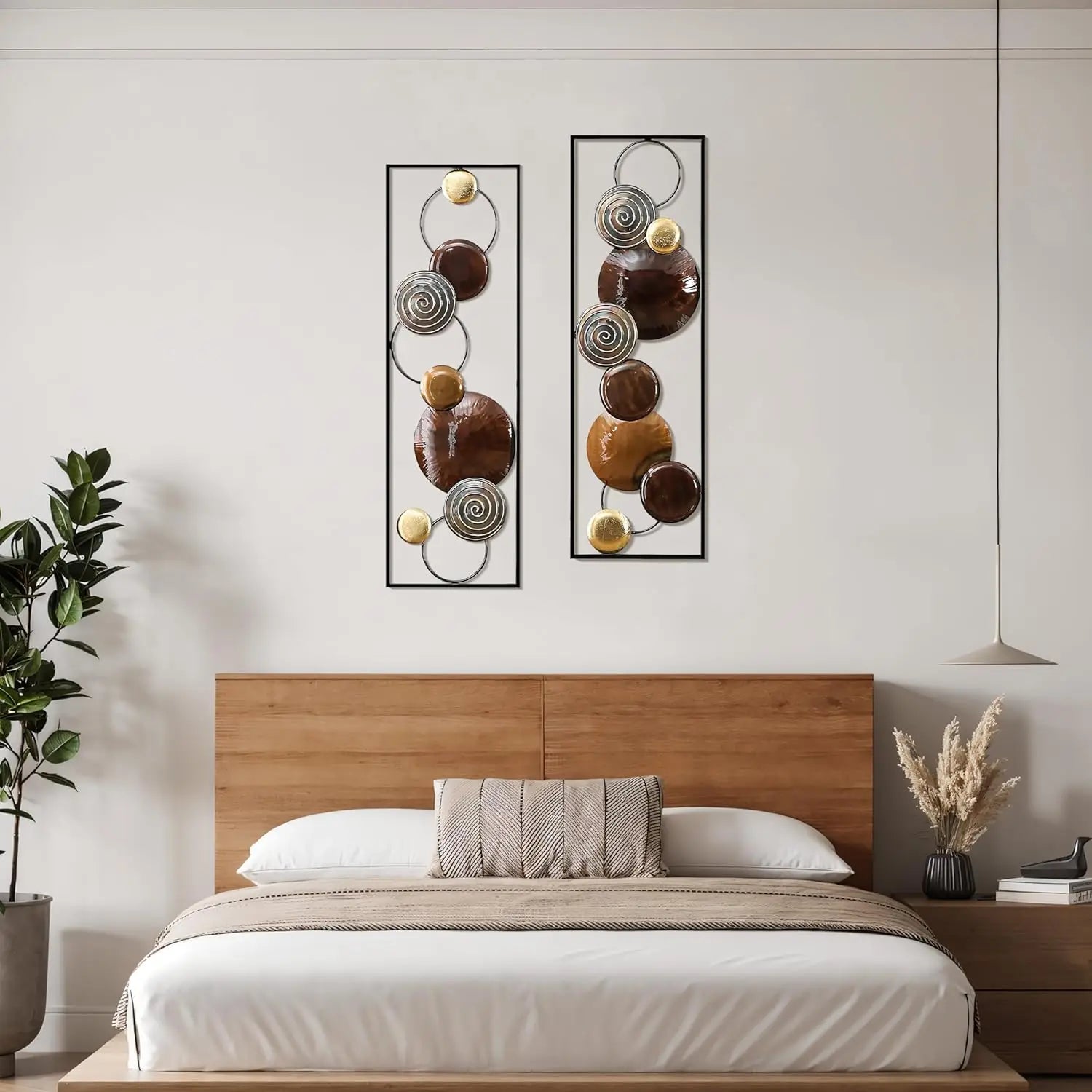 Minimalist Sculptures Metal Wall Art (2 Pieces)
