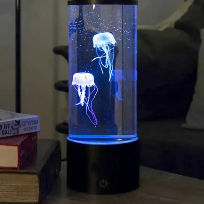 Aquarium Mood Lamp with Floating Jellyfish