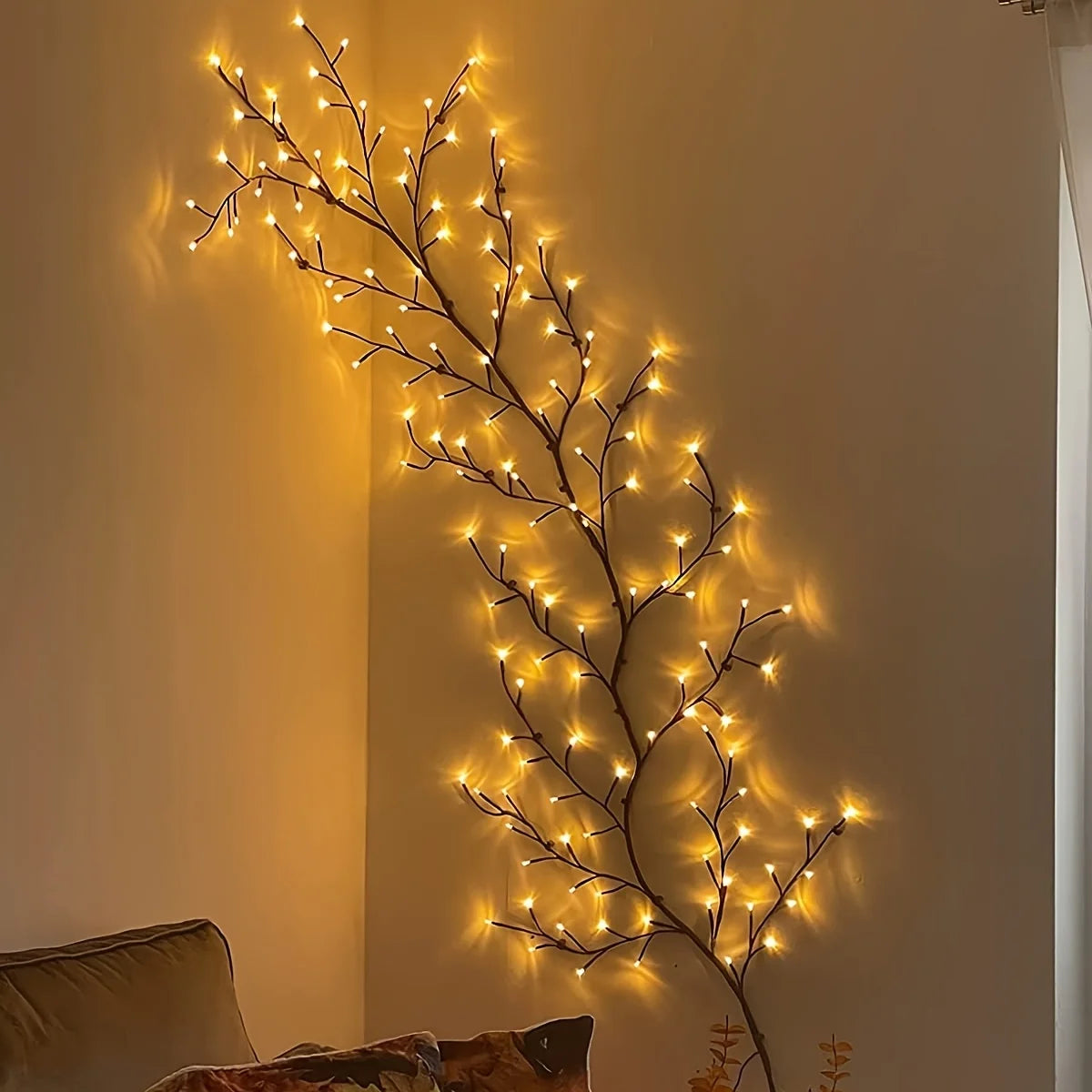 1 Piece USB Powered Willow Vine Fairy Lamp (Battery Not Included)