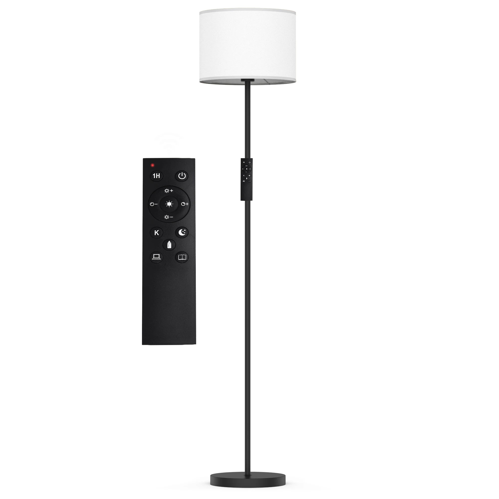 Traditional Floor Lamp with Remote Control (Bulb Included)