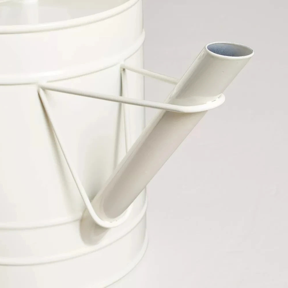 White Metal Watering Can for Outdoor Indoor Plants