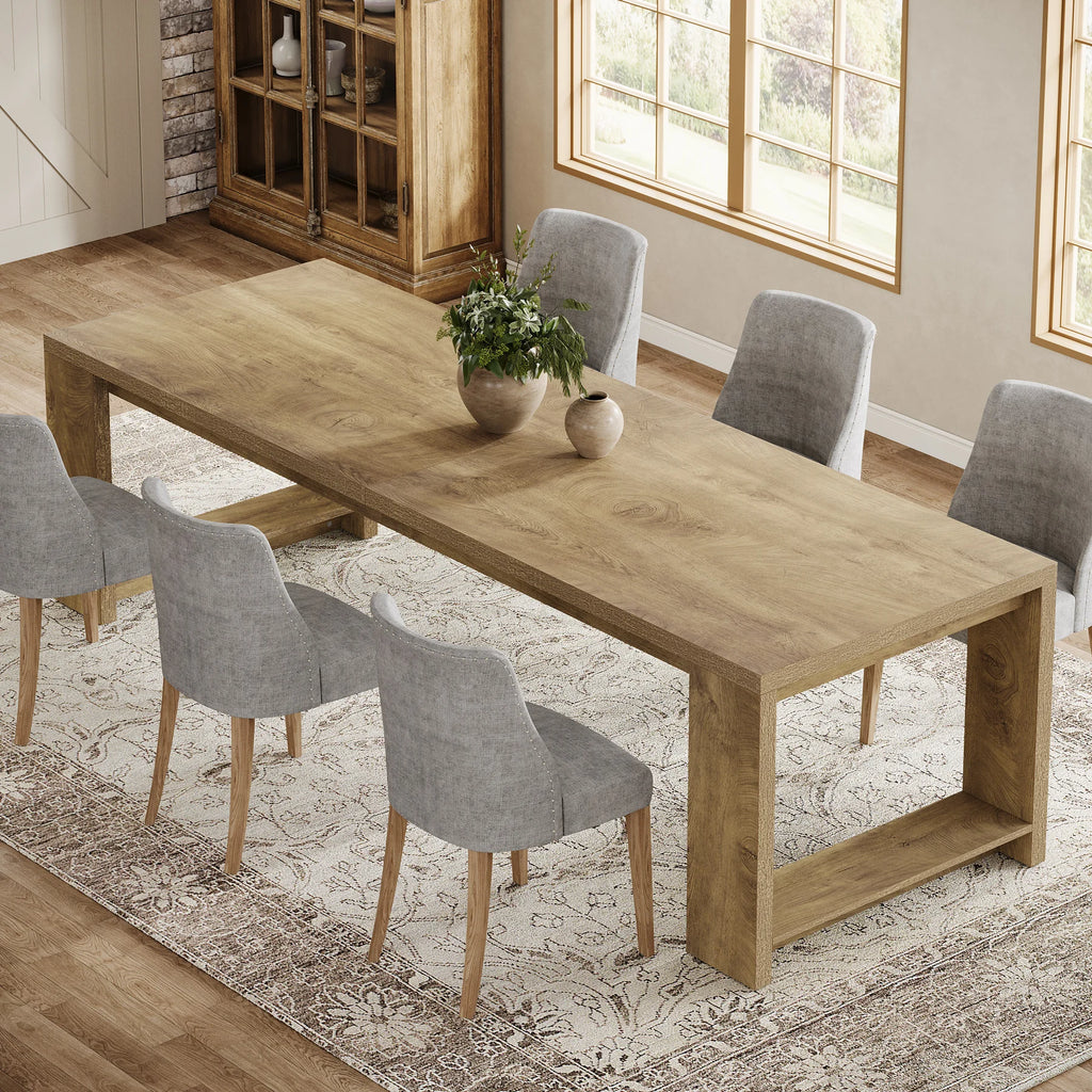Narrow Long Dining Table for 6-8 People