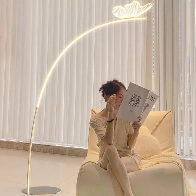 Modern Butterfly Arc LED Floor Lamp