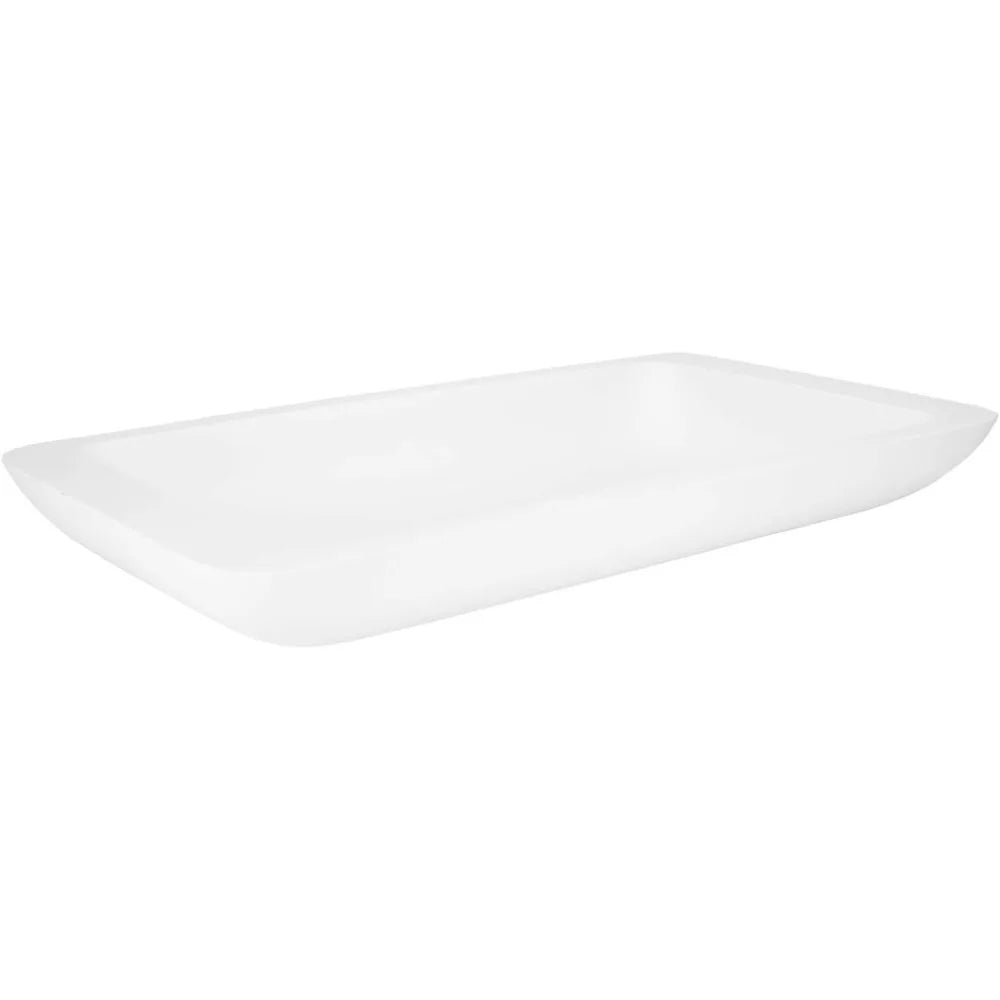 Resin Vessel Bathroom Sink - White
