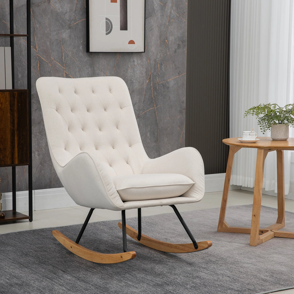 Diamond Padded Tufted High Back Accent Seat