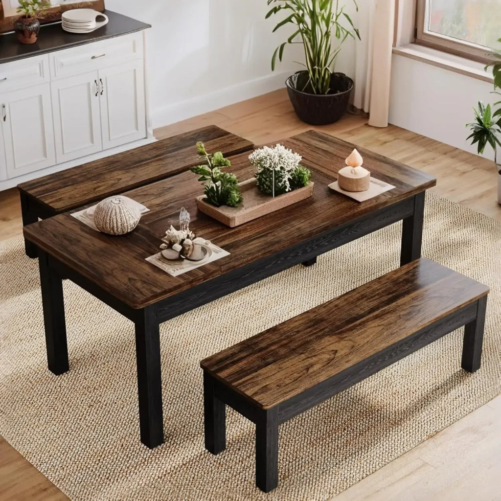 Dining Table with 2 Benches