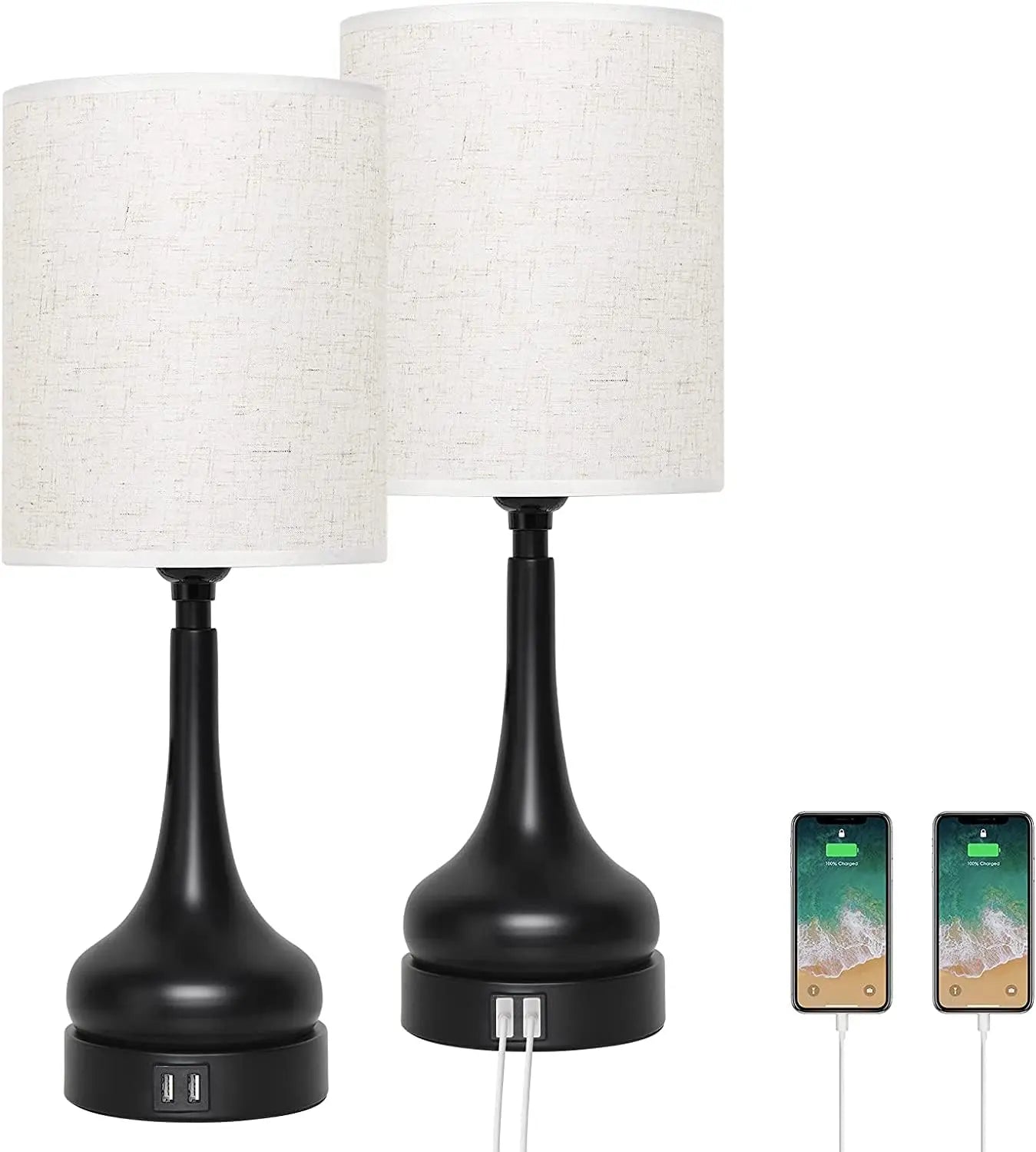 Table Lamps with Touch Control with USB Charging Ports