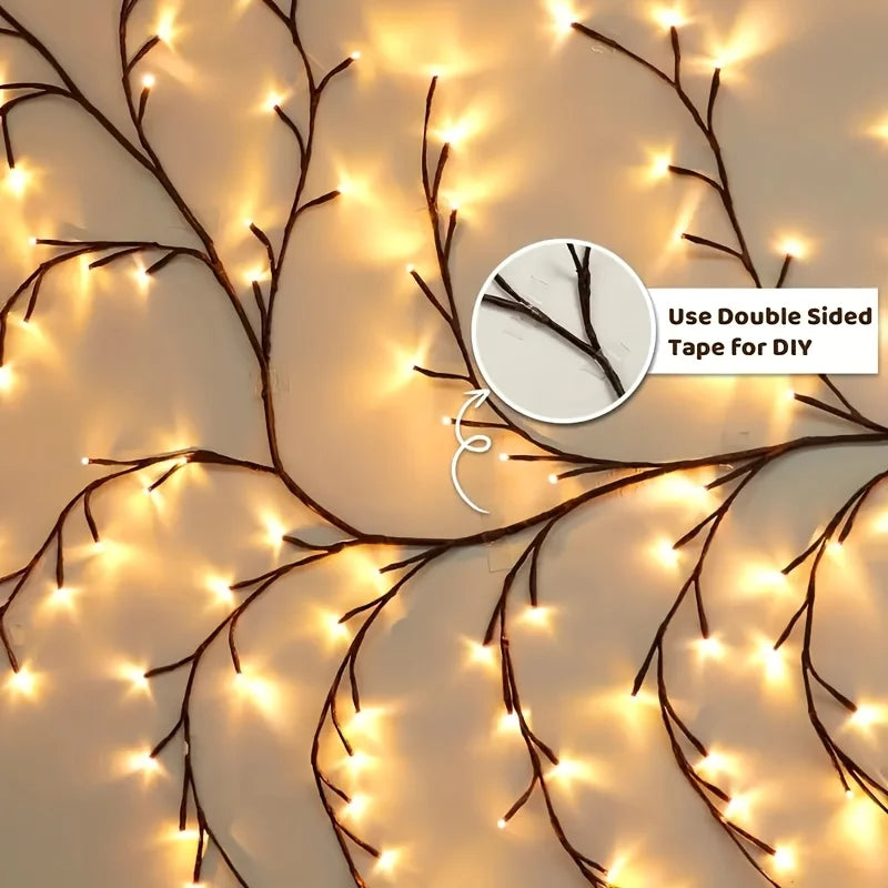 1 Piece USB Powered Willow Vine Fairy Lamp (Battery Not Included)