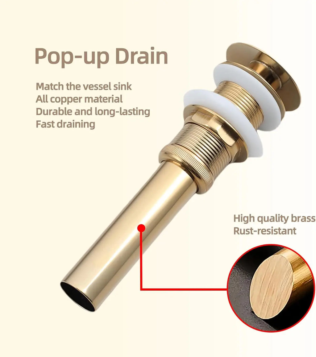 Gold Bathroom Ceramic Sink Bowl With Faucet