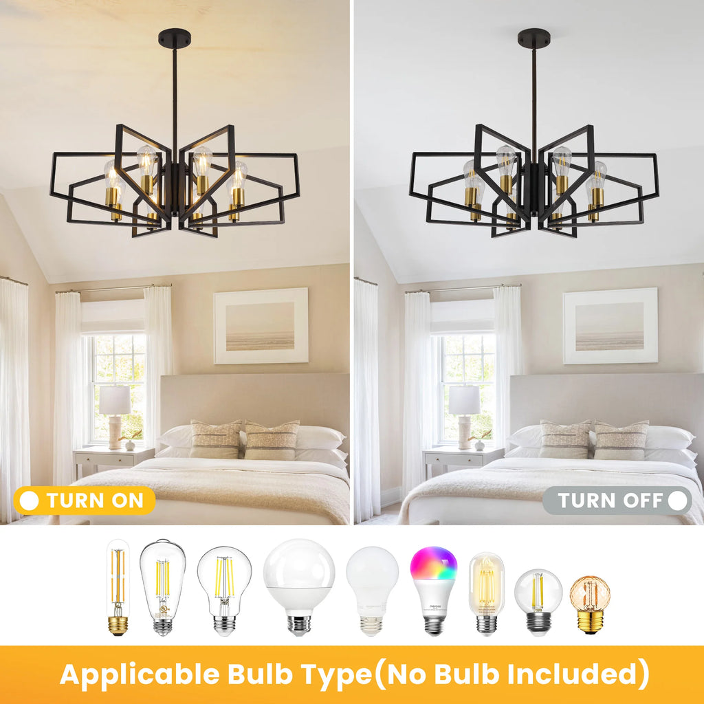 8-Light Geometric Chandelier