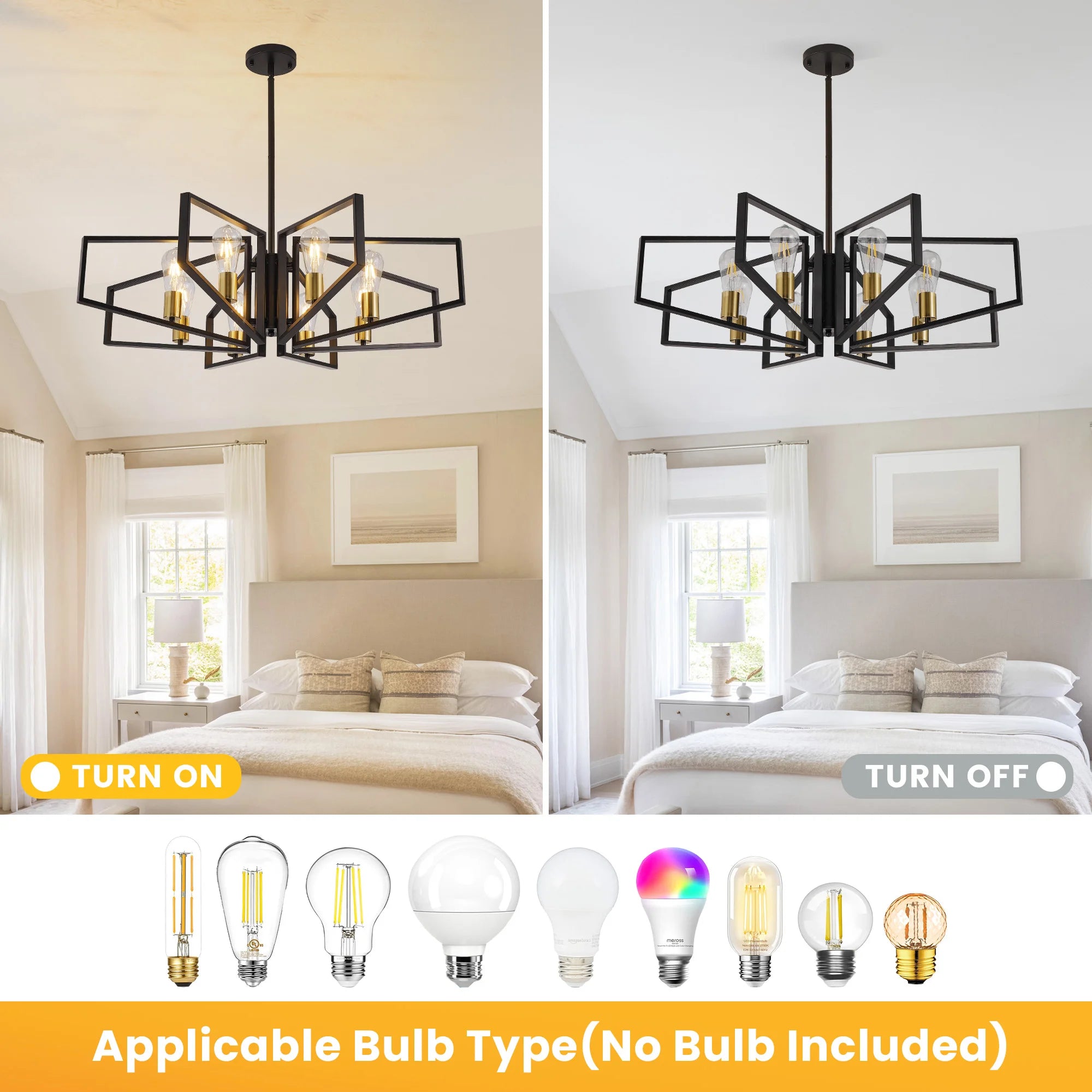 8-Light Geometric Chandelier