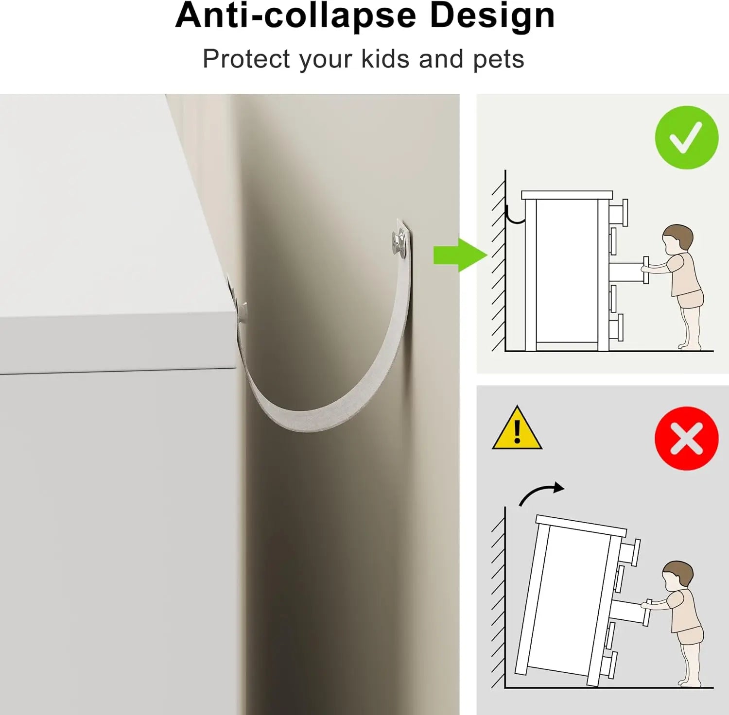 White 5 Wood Storage Dresser