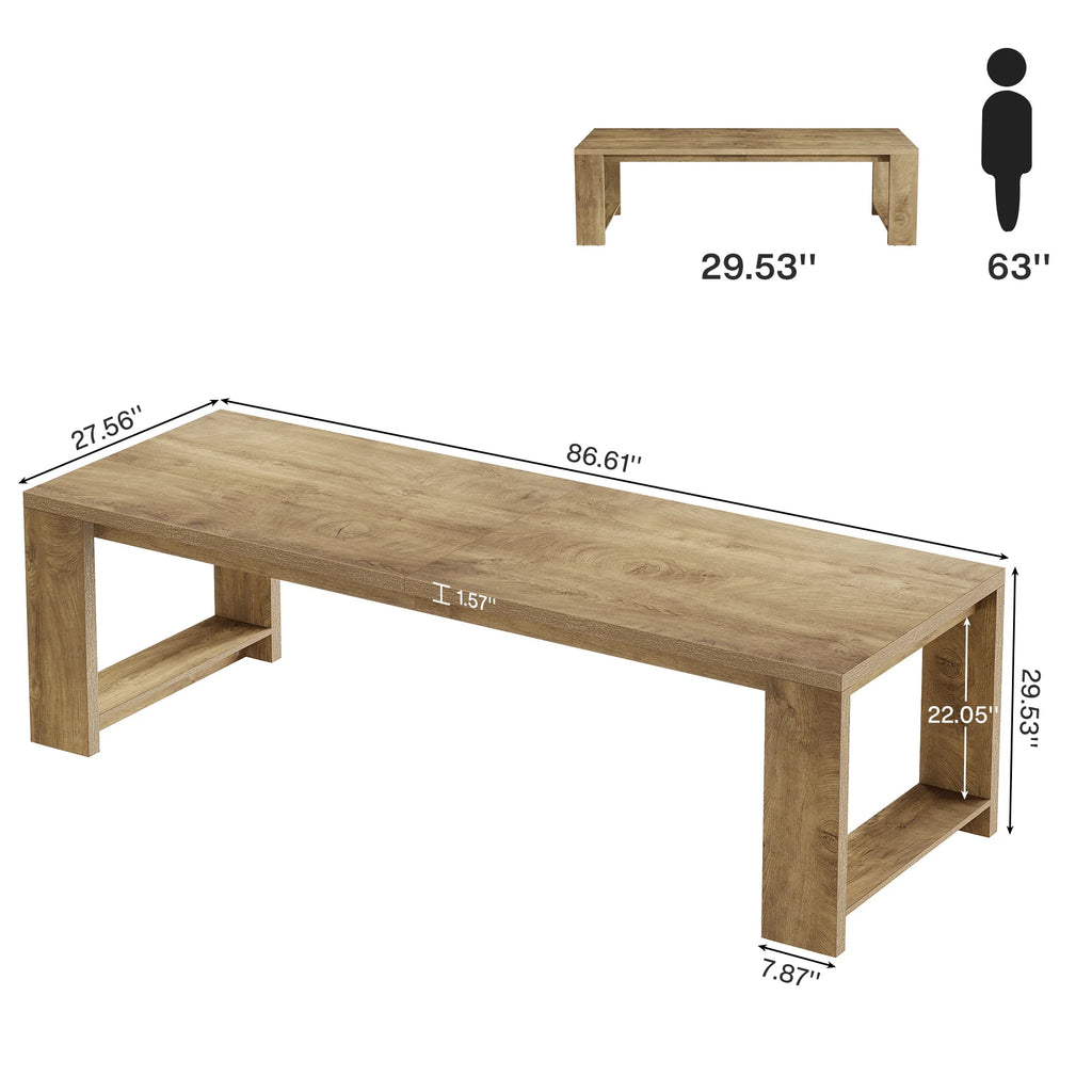 Narrow Long Dining Table for 6-8 People