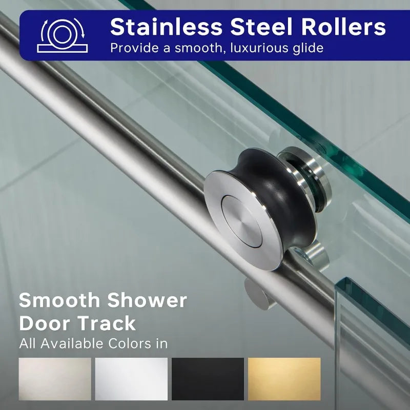 Frameless Shower Door 56-60" W x 62" H