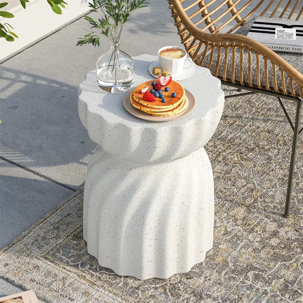 Contemporary Lightweight Concrete Accent Side Table