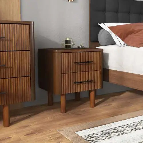 Walnut bed cabinet