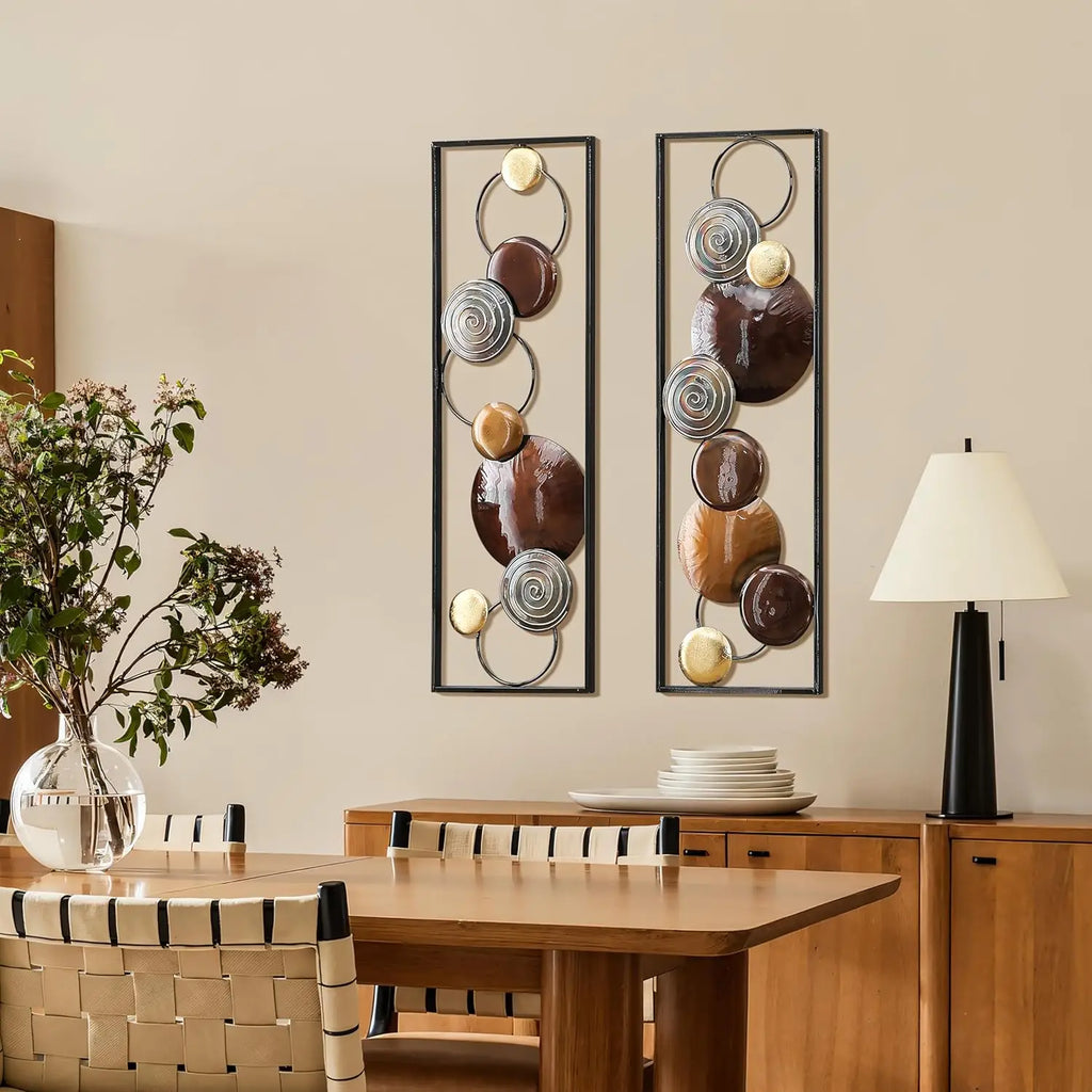 Minimalist Sculptures Metal Wall Art (2 Pieces)