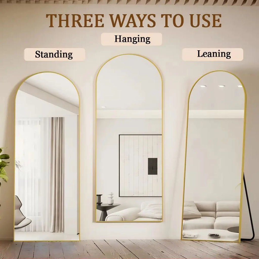Arched Full Length Body Standing Floor Mirror