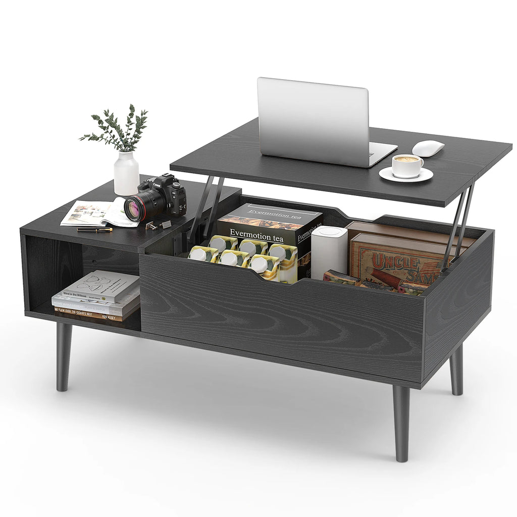 JHK Lift Top Coffee Tables Adjustable Storage Shelf