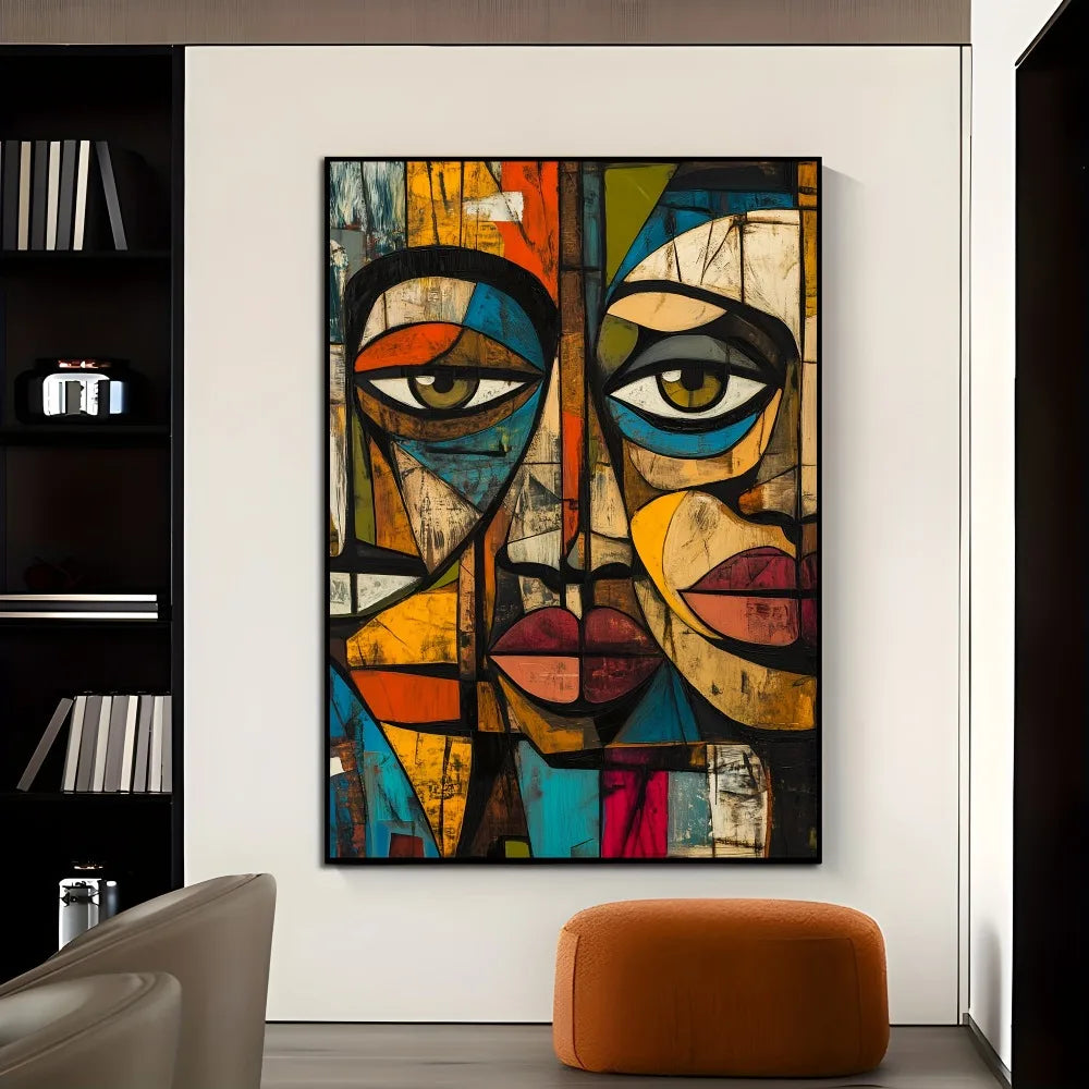 frameless modern African abstract art canvas print