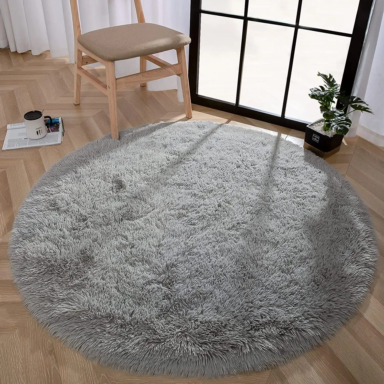 Round Thick Carpet Large Area