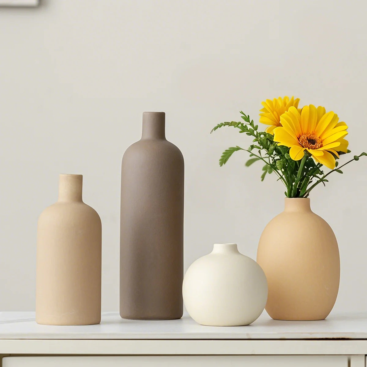 Artificial Faux Rose Flower Vases