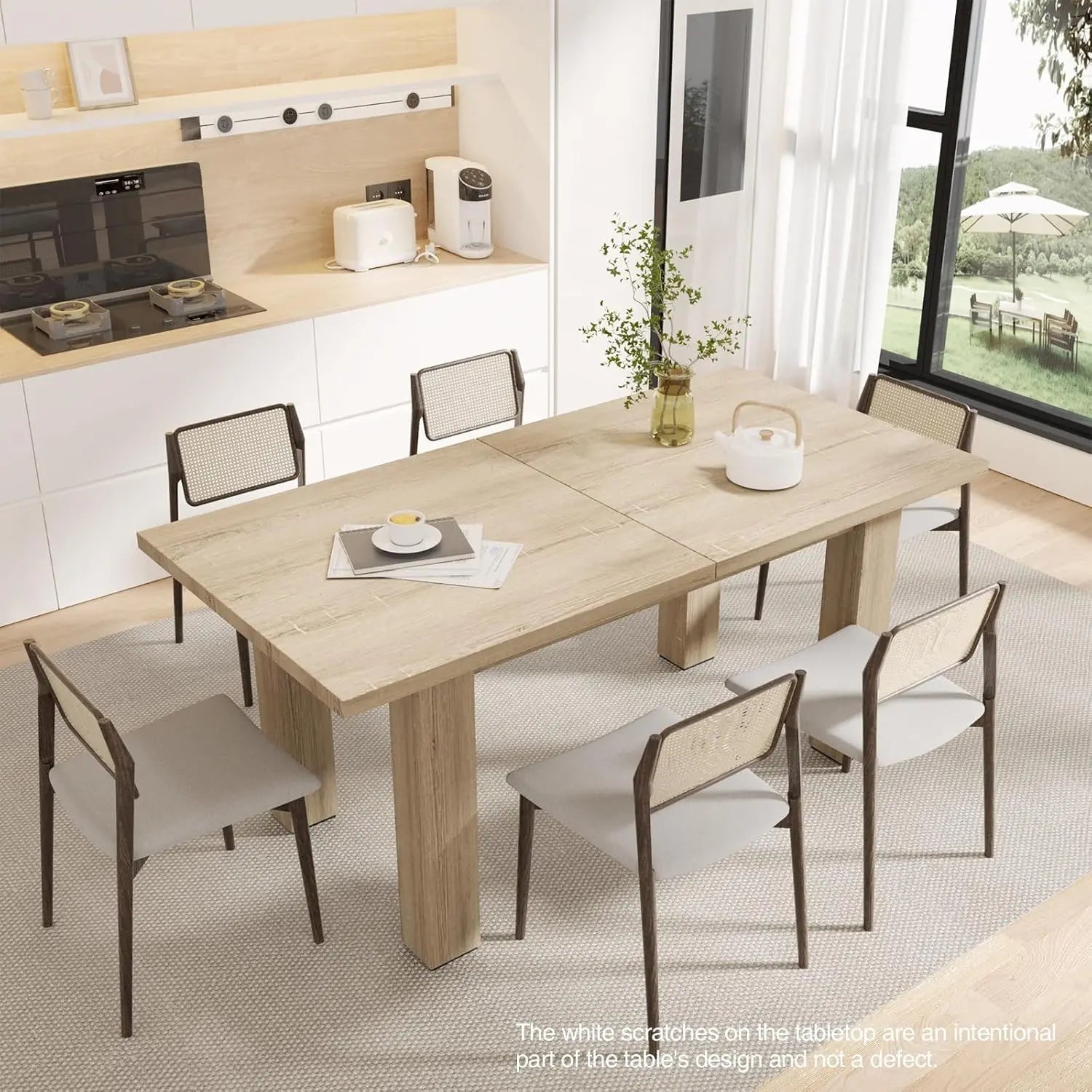 Extendable Dining Table for 6-8