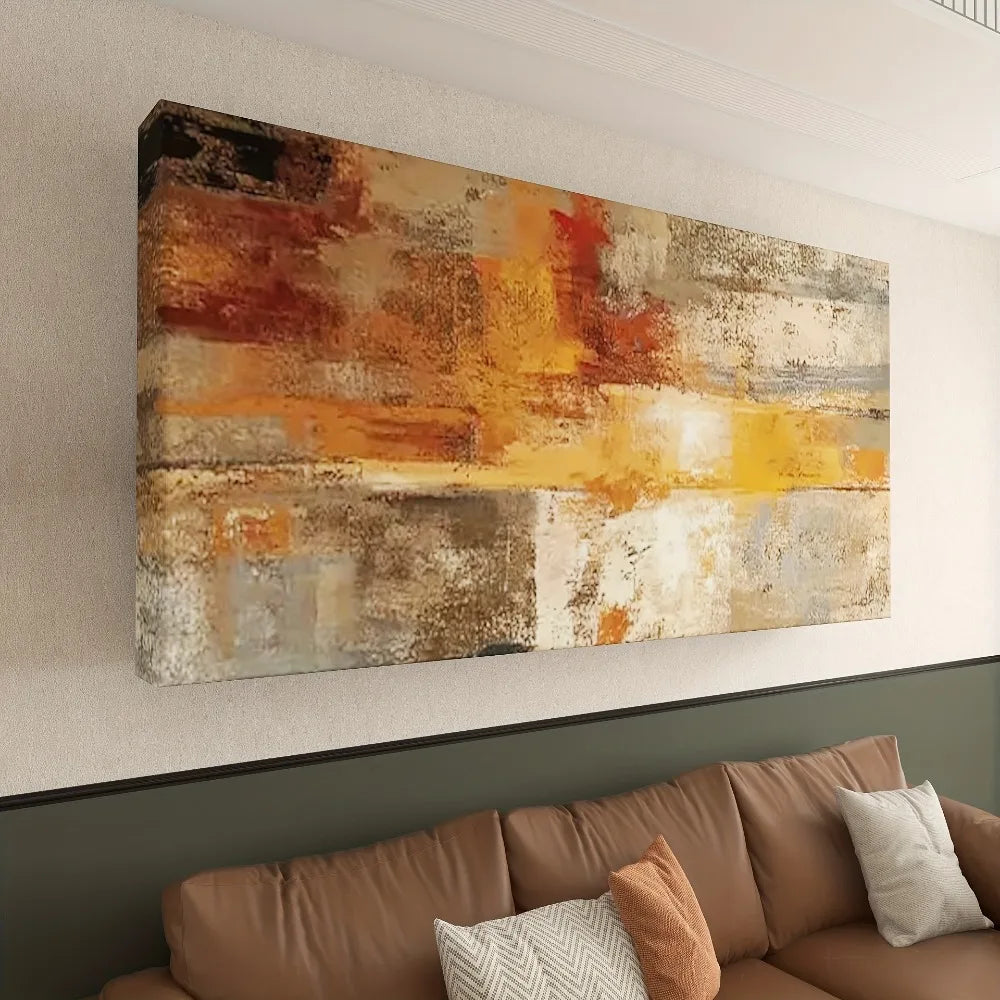 Horizontal Abstract Art Deco Canvas w/1.5 inch thick wood frame