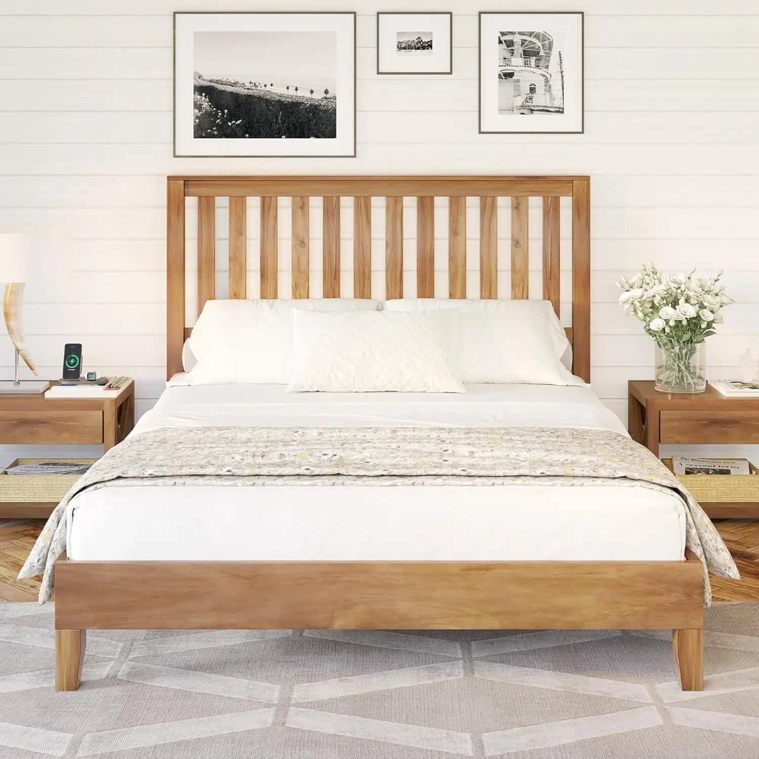 Queen Size Wood Bed