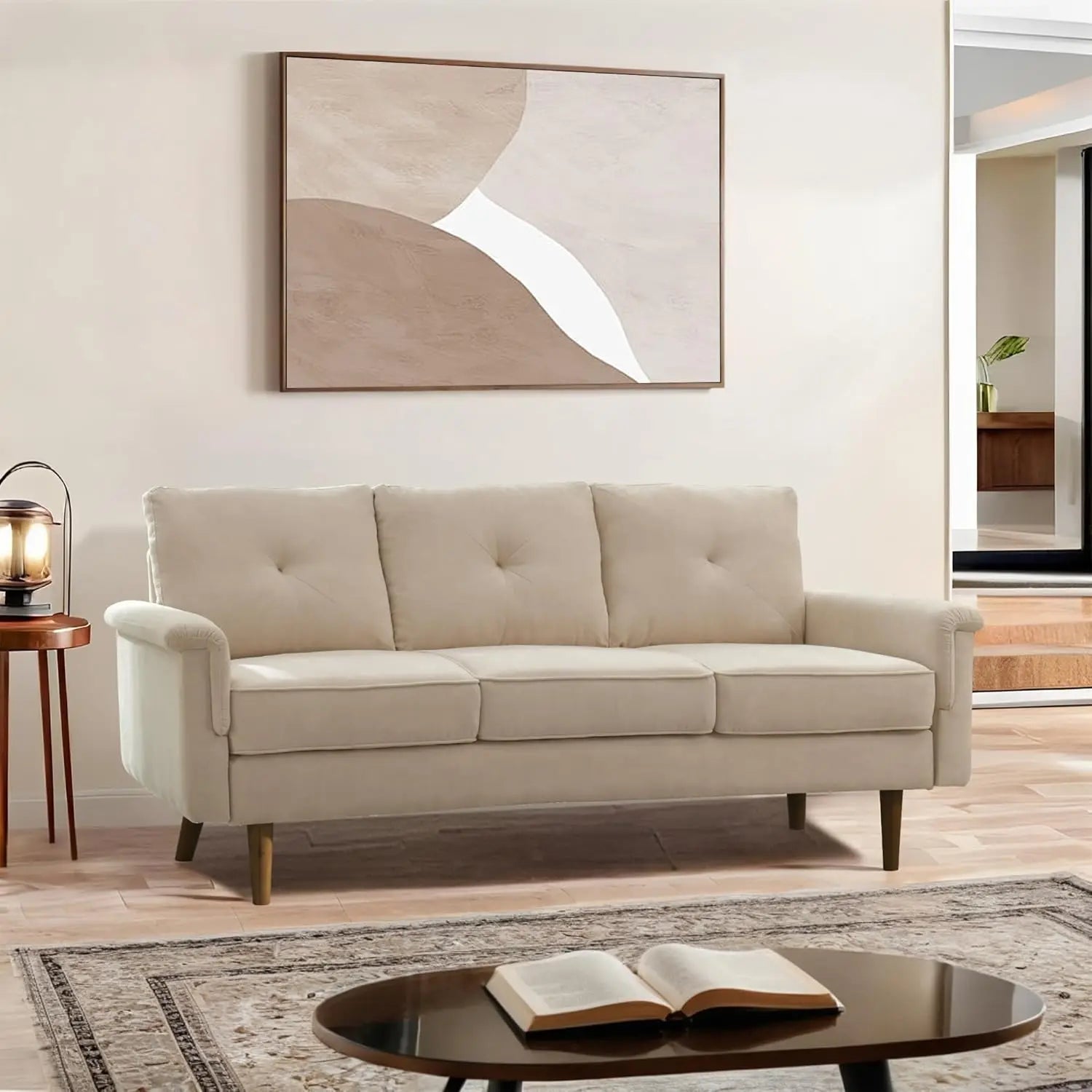 3-Seater with Deep Seat & Suede Leather