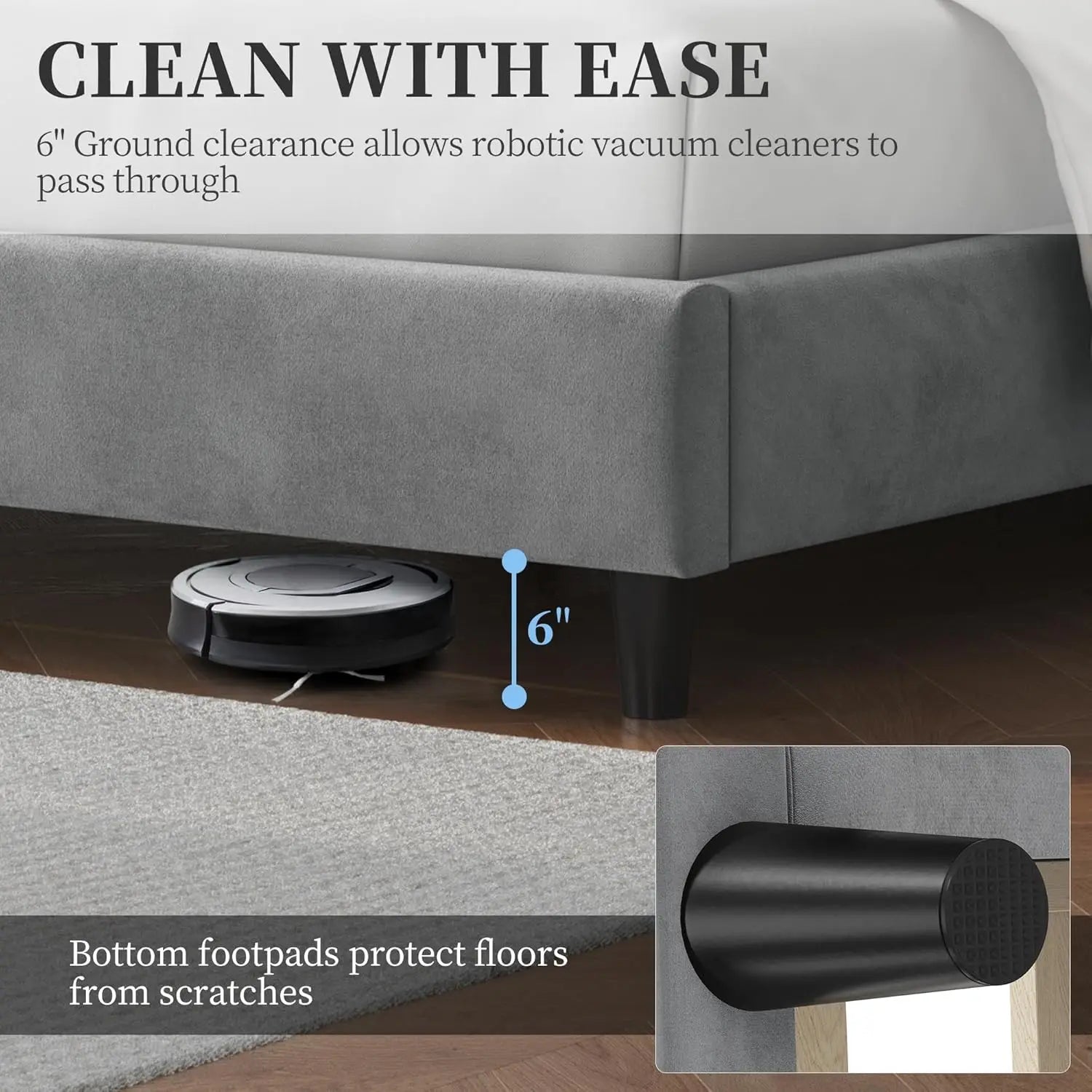 Queen Bed Frame Upholstered Platform Bed