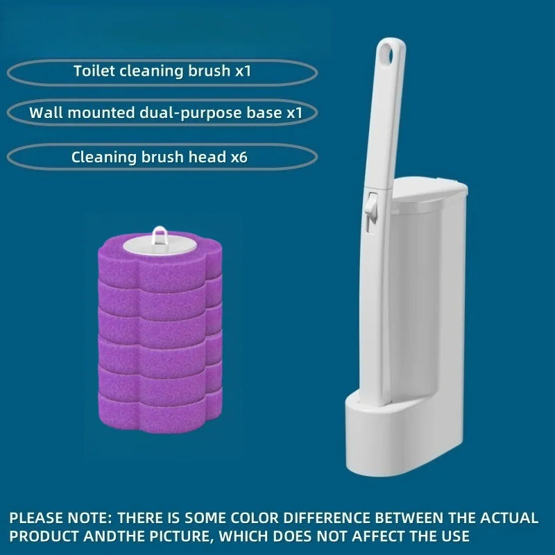 Disposable bathroom toilet cleaning brush