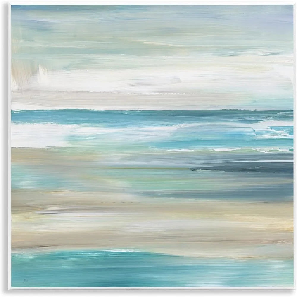 Abstract Beach Sand Ocean Waves Wall Art