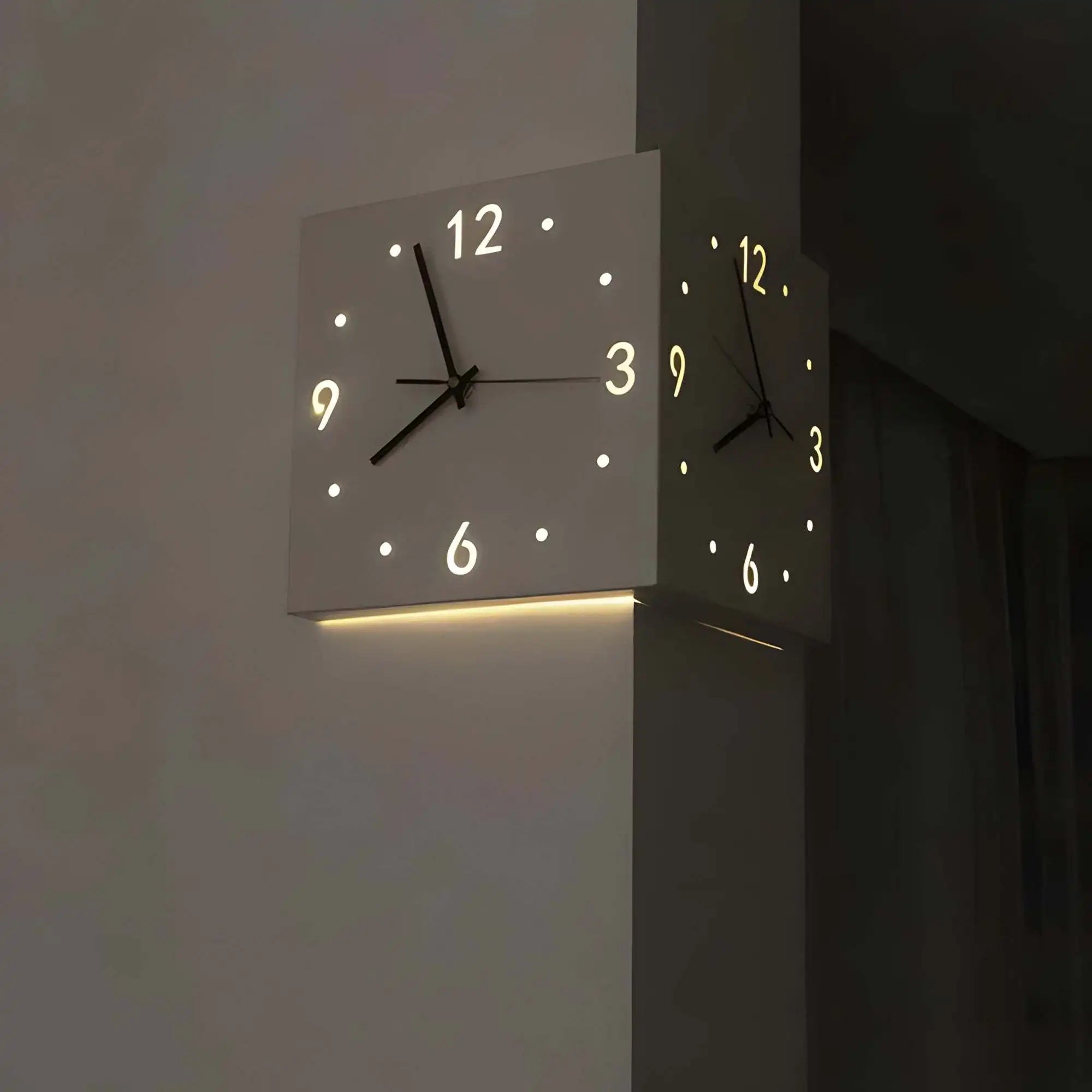 Corner Modern Wall Clock