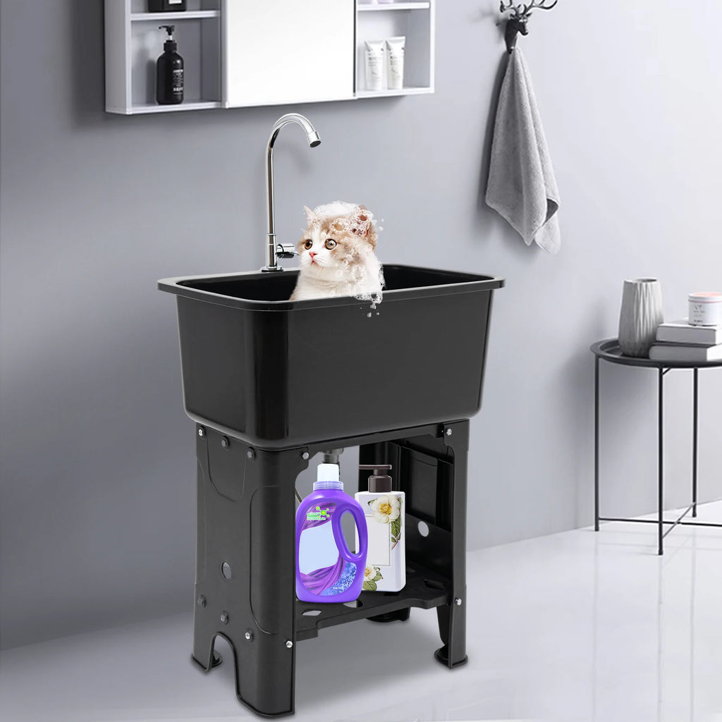 Sanitation Station Utility Sink Laundry w/360° Rotating Faucet