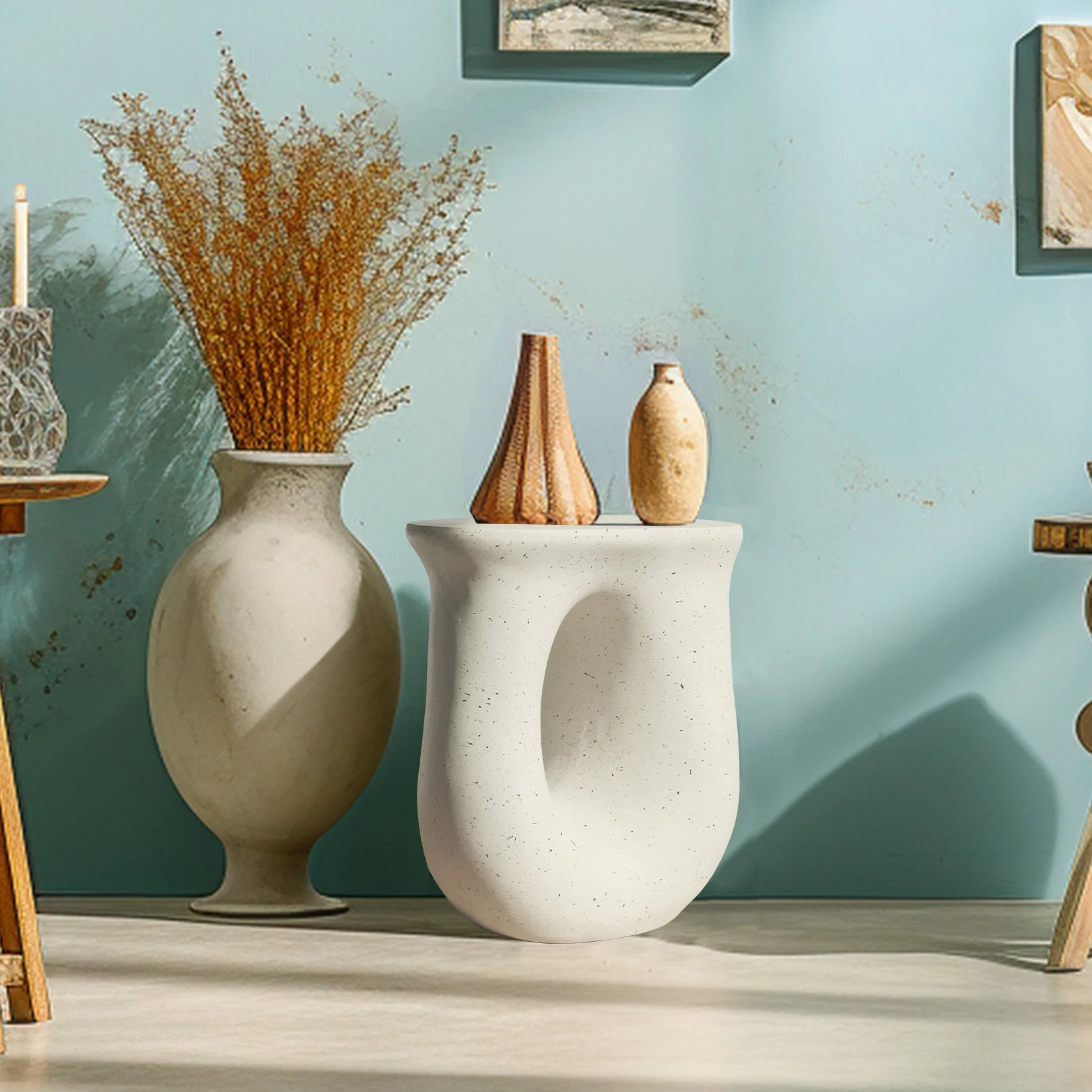 Pedestal Table Stand Plant Stand 17.7"