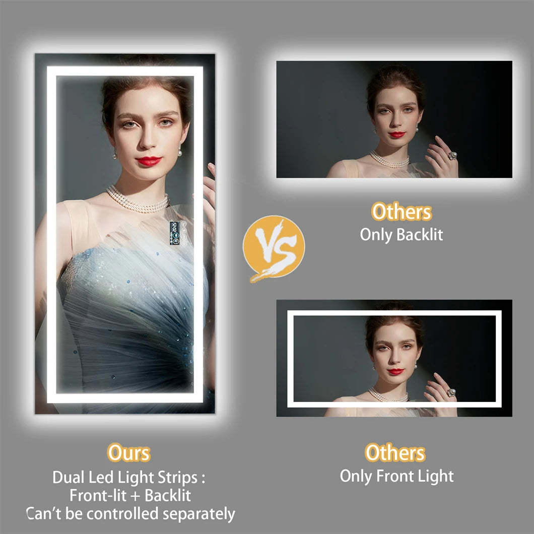 XXL Bathroom Mirror Smart LED Vanity Mirror