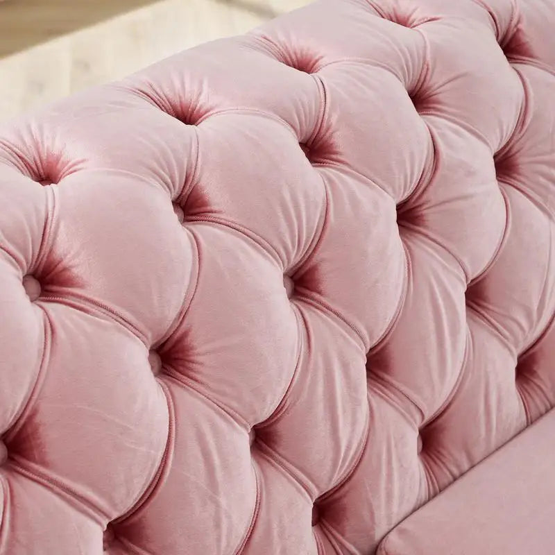 106" L-Shaped Sectional Sofa Set with Gold Accents