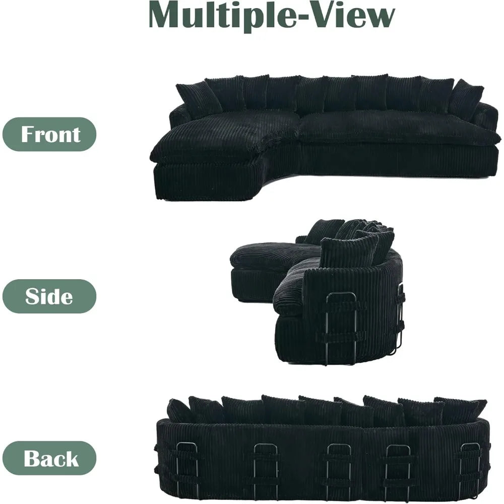 127'' Cloud Corduroy Couch