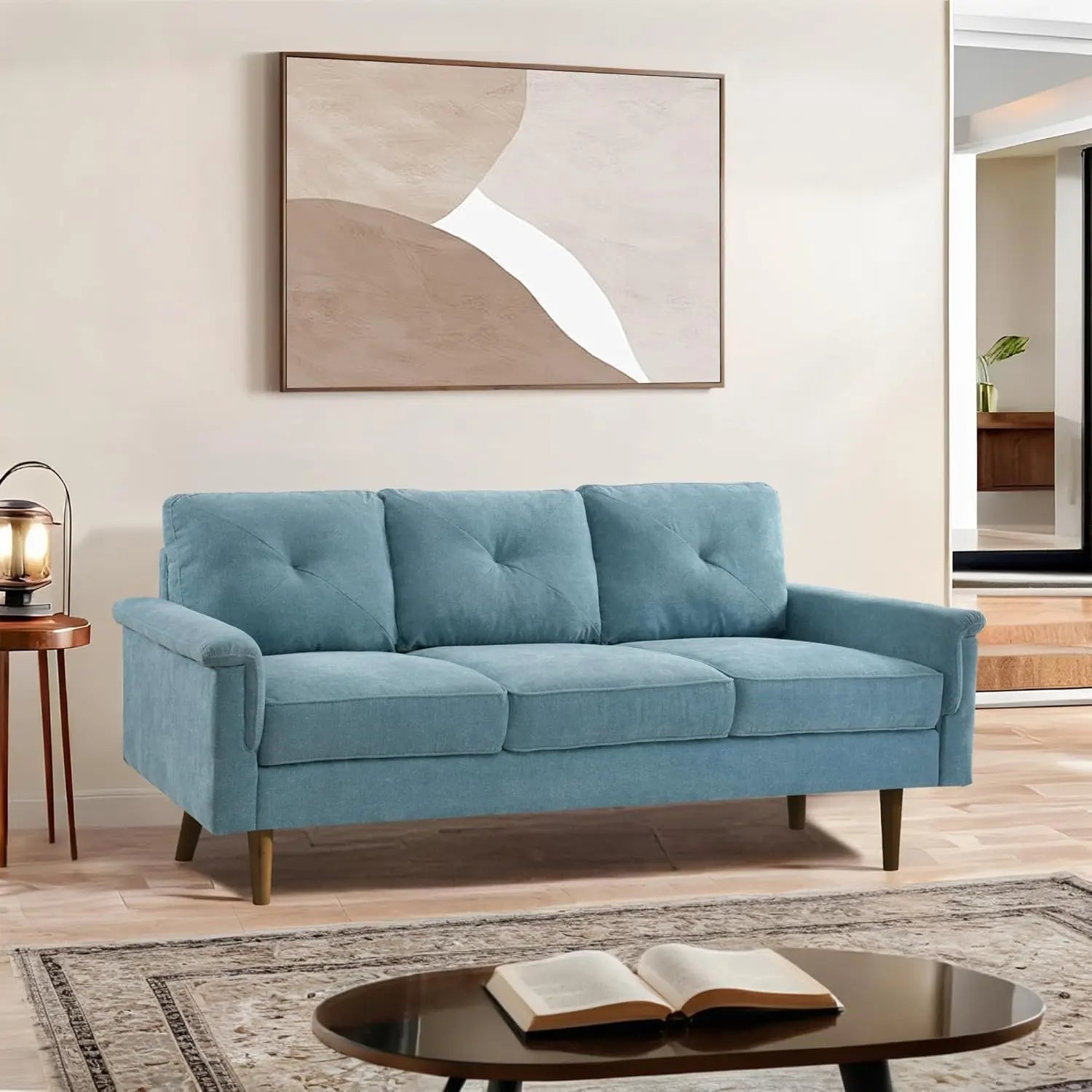 3-Seater with Deep Seat & Suede Leather